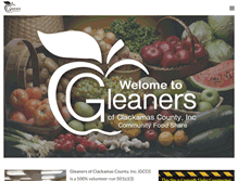 Tablet Screenshot of gleanersofclackamascounty.org